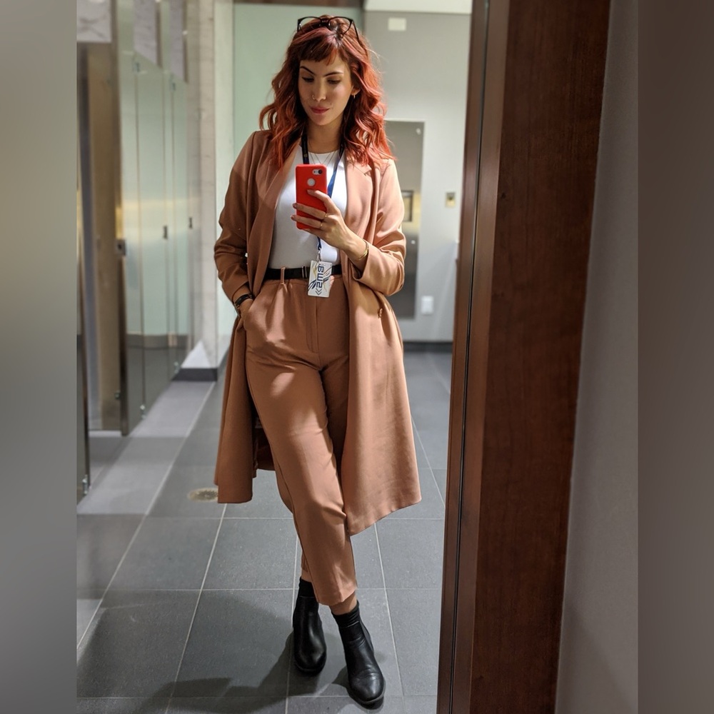 OAK + FORT - Dusty Pink blazer set